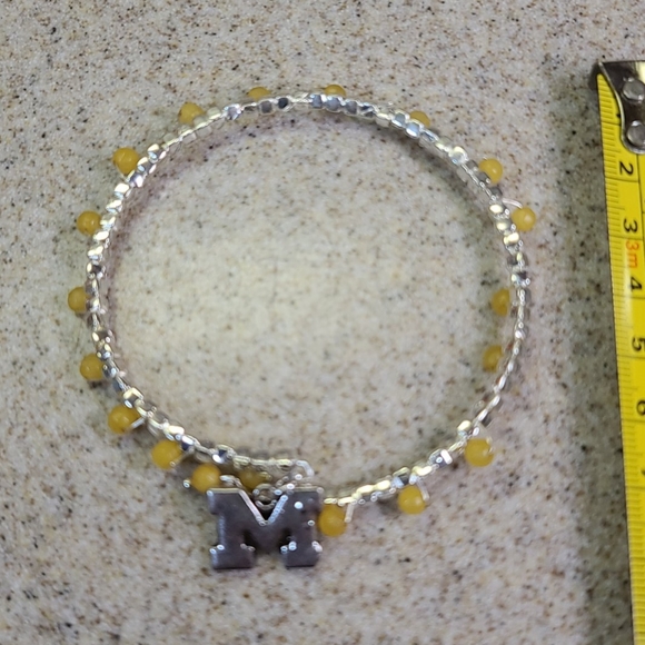 MISSOURI Team BRACELET. Silver/Yellow. ADJUSTABLE - Picture 5 of 8